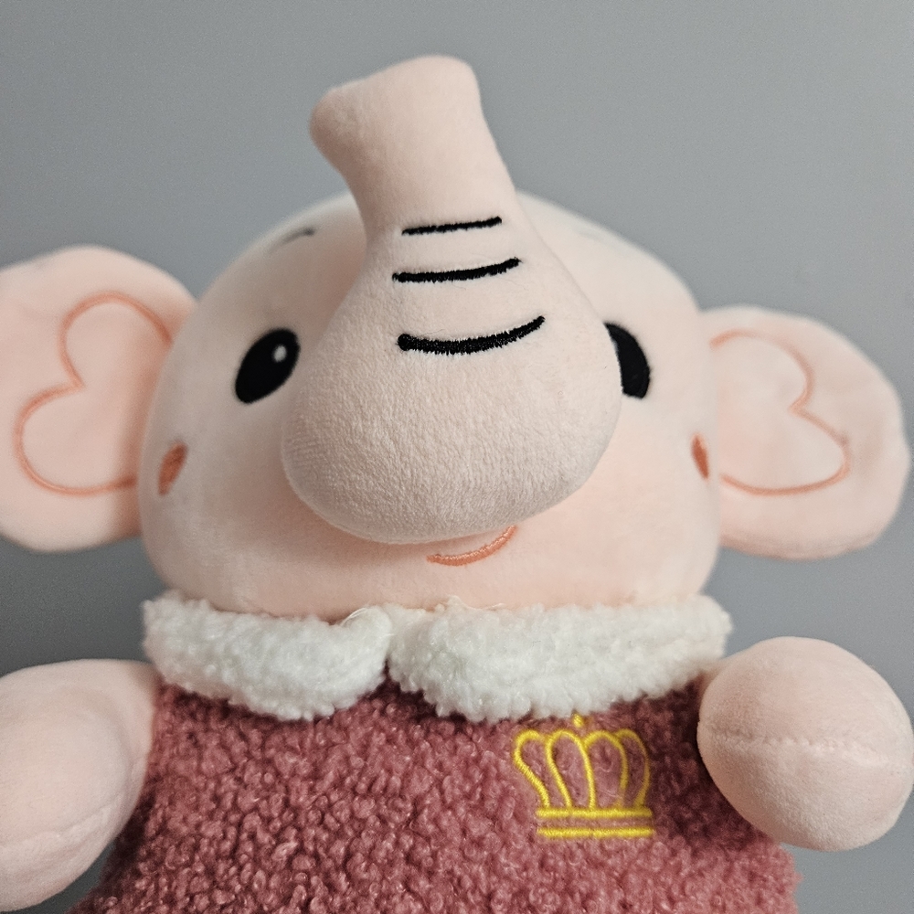 Pink Baby Elephant Stuffed Animal Plush - Picture 2 of 15